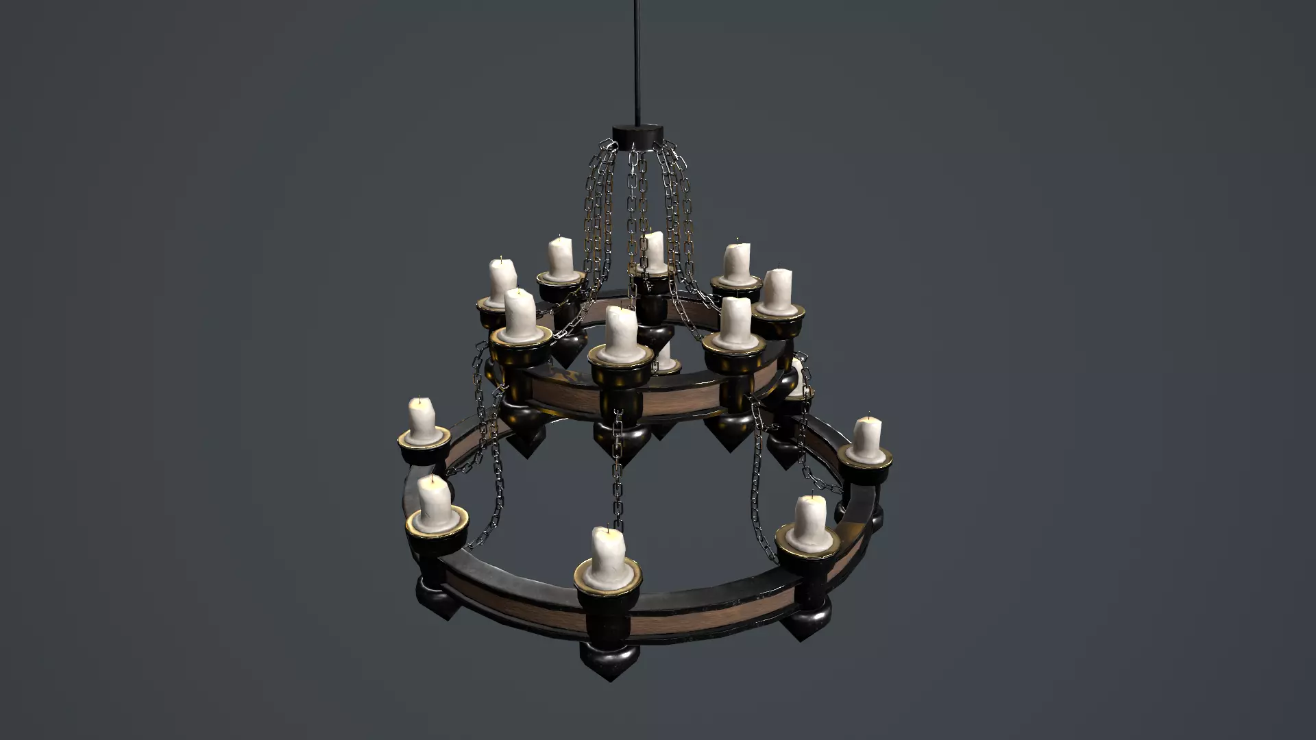 Realistic Chandelier - LowPoly PBR GameModel Low-poly 3D model