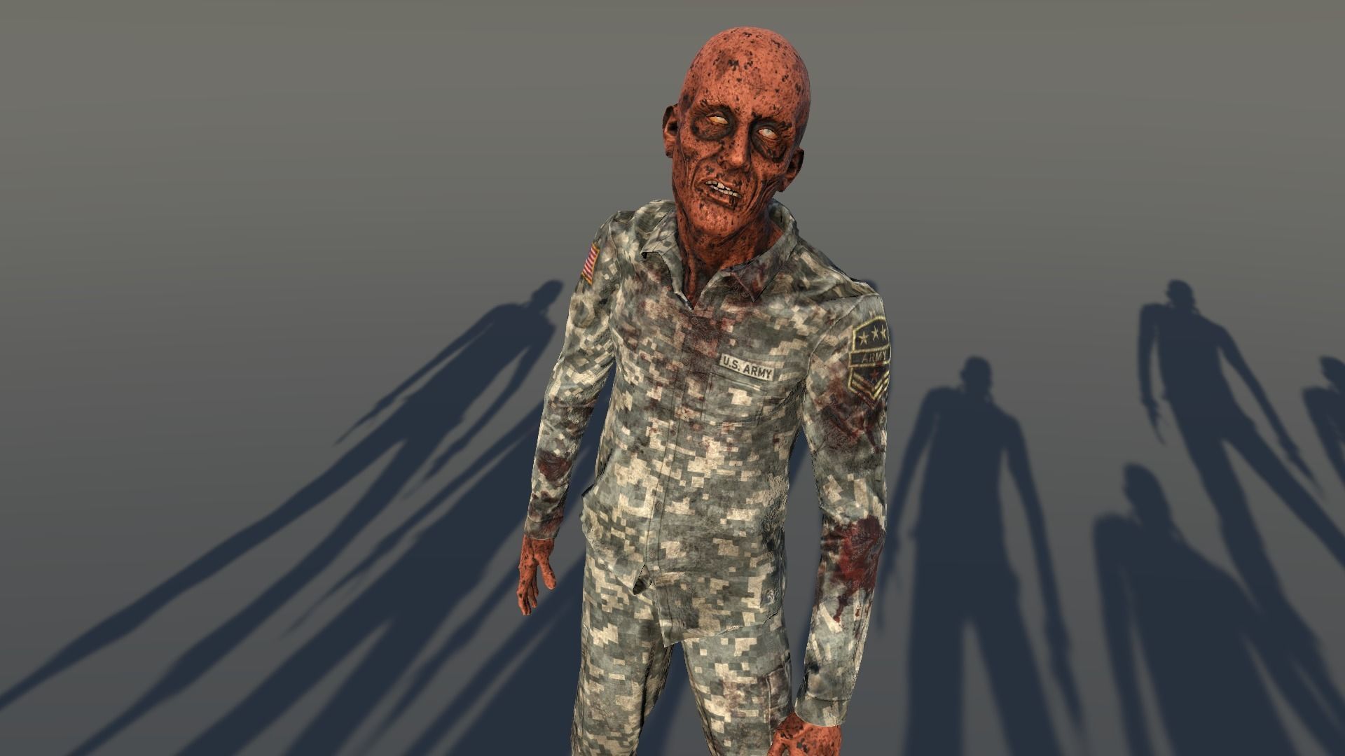 Zombie Army 2 Low-poly 3D model_4