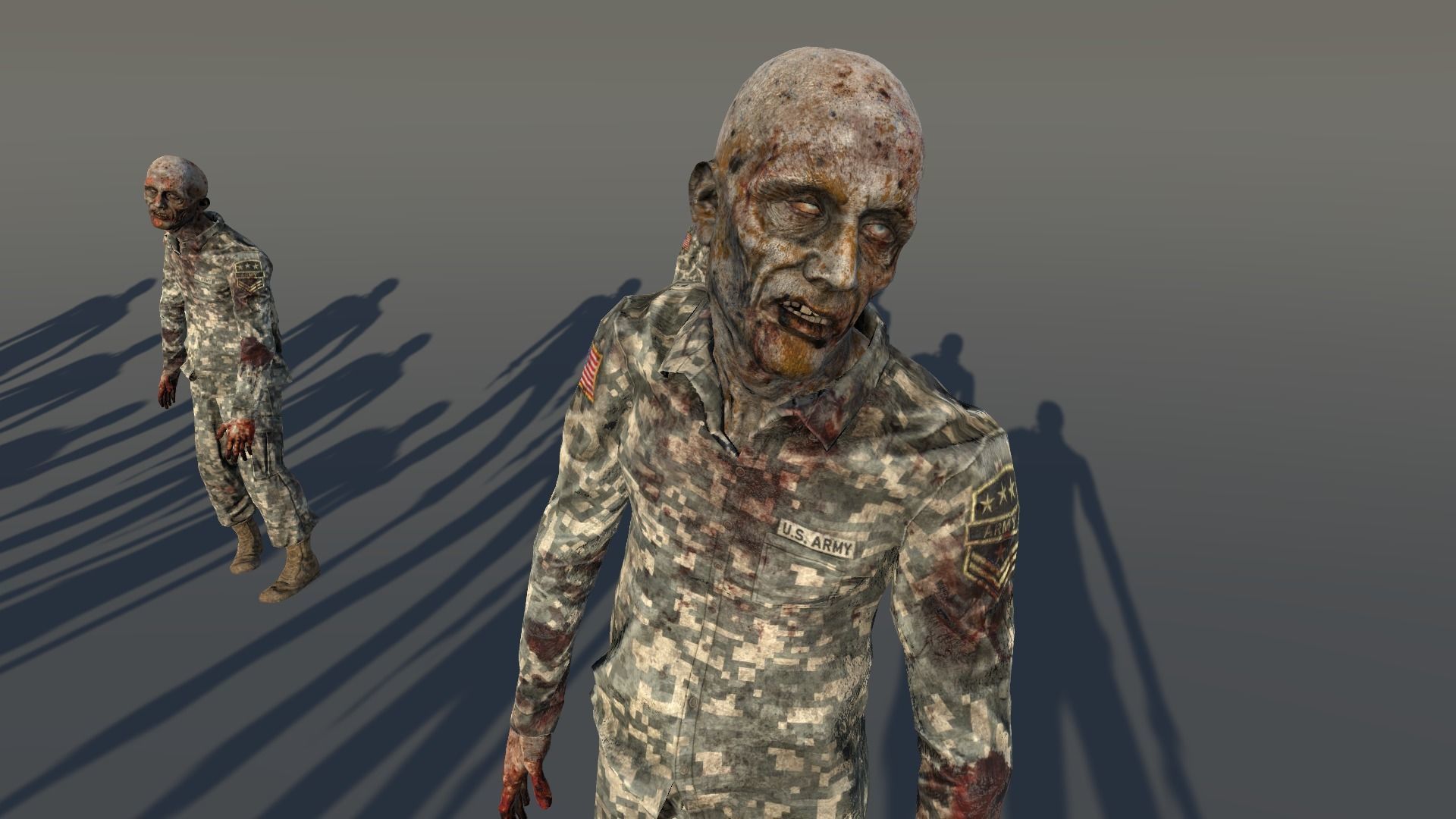 Zombie Army 2 Low-poly 3D model_8