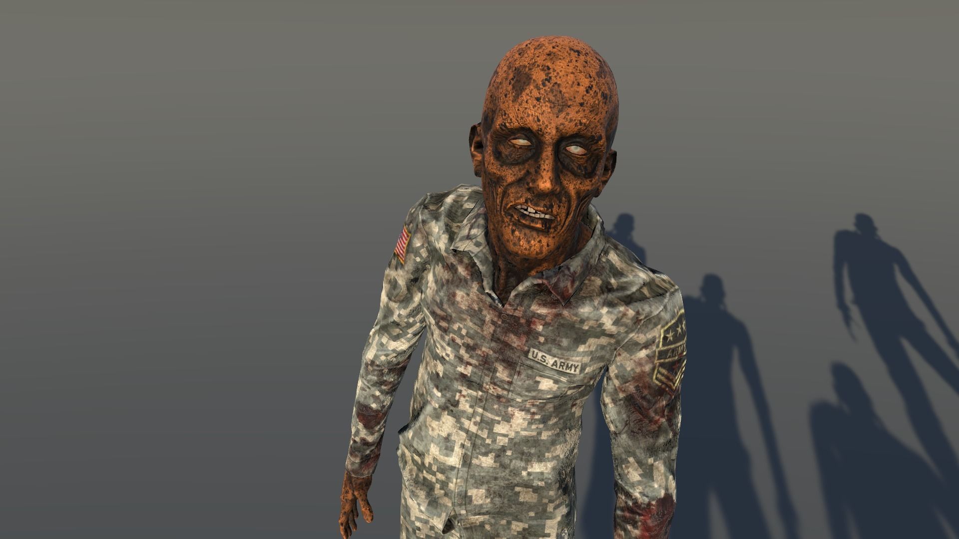 Zombie Army 2 Low-poly 3D model_12