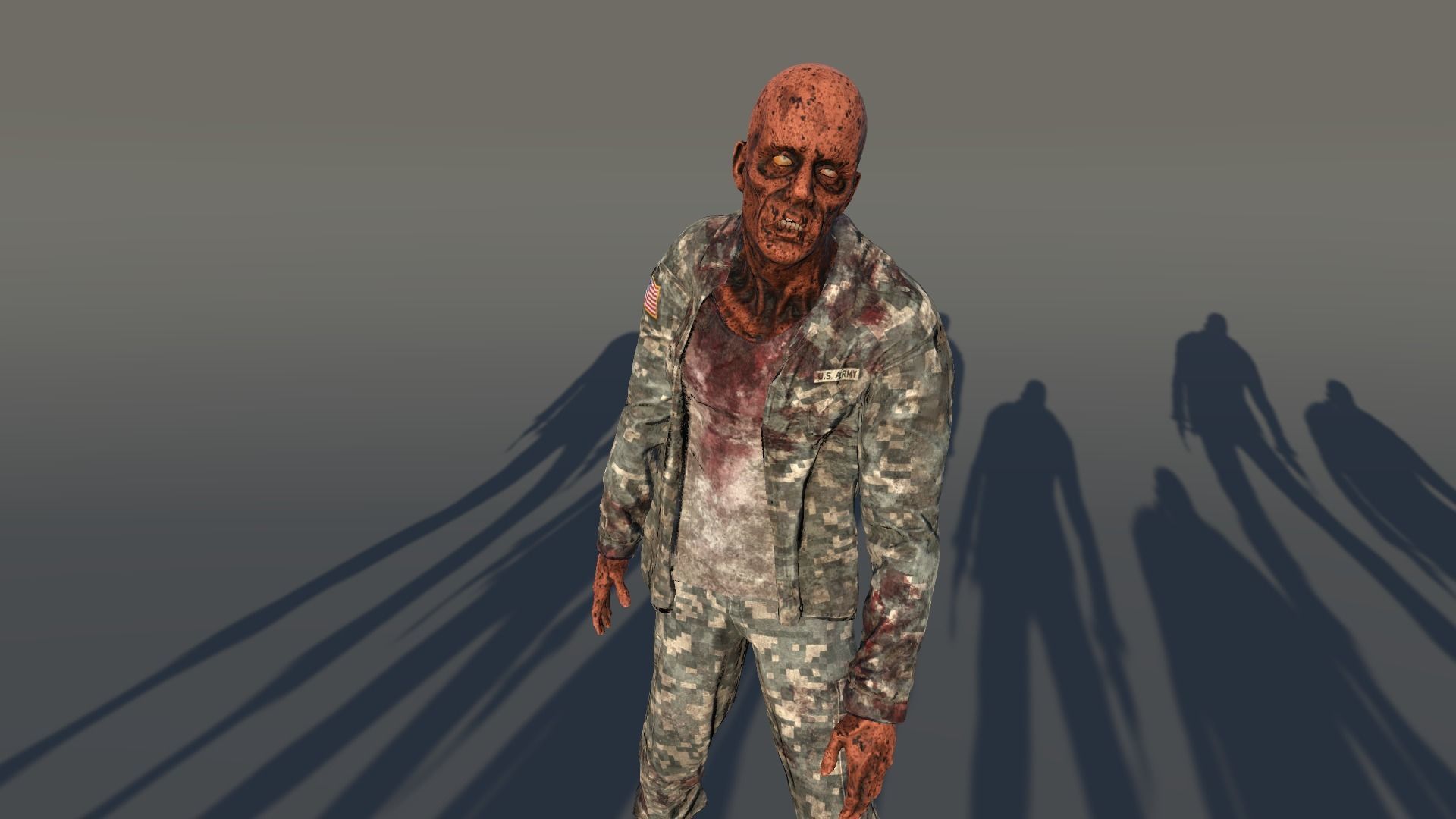Zombie Army 3 Low-poly 3D model_12