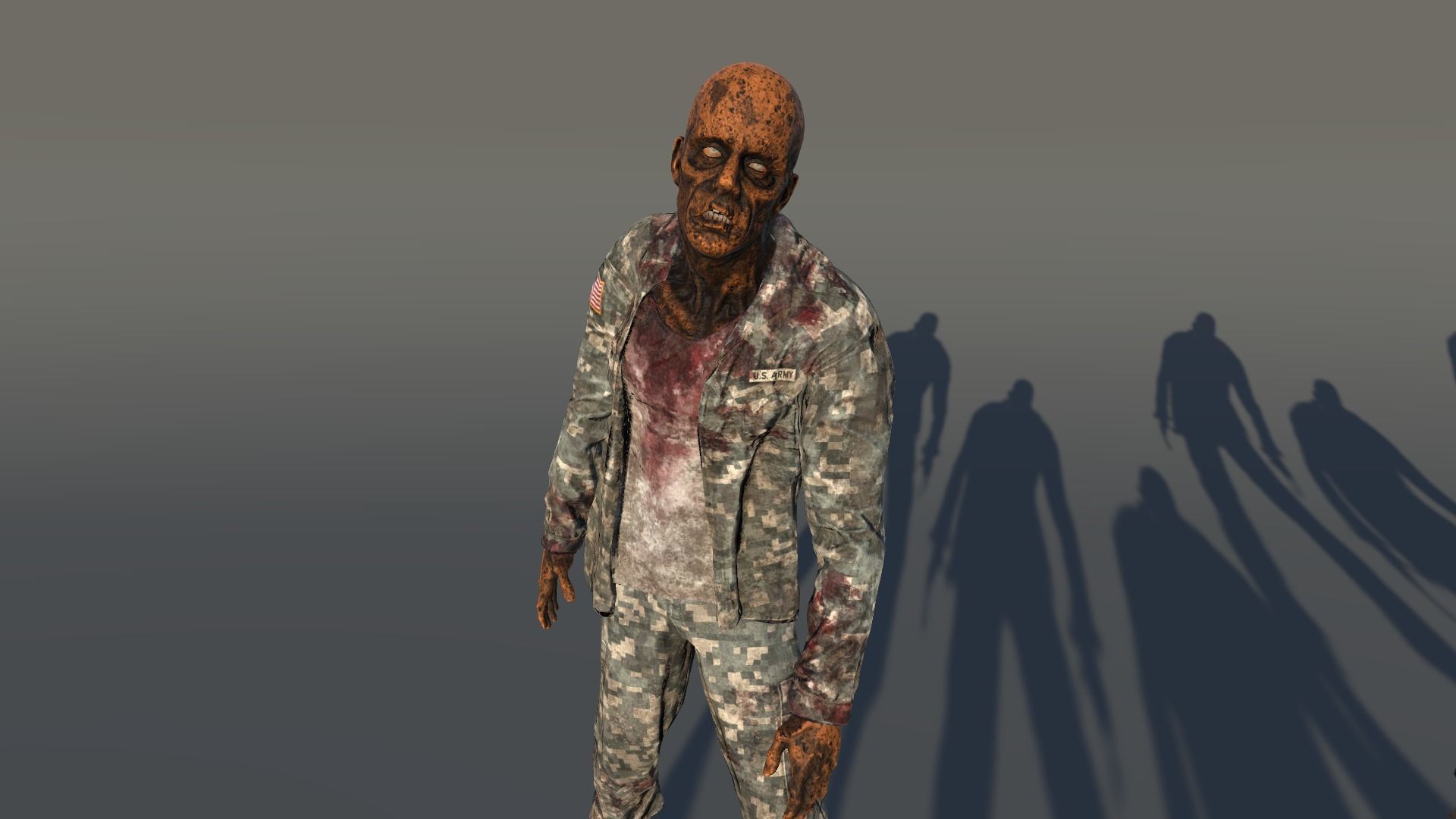 Zombie Army 3 Low-poly 3D model_13