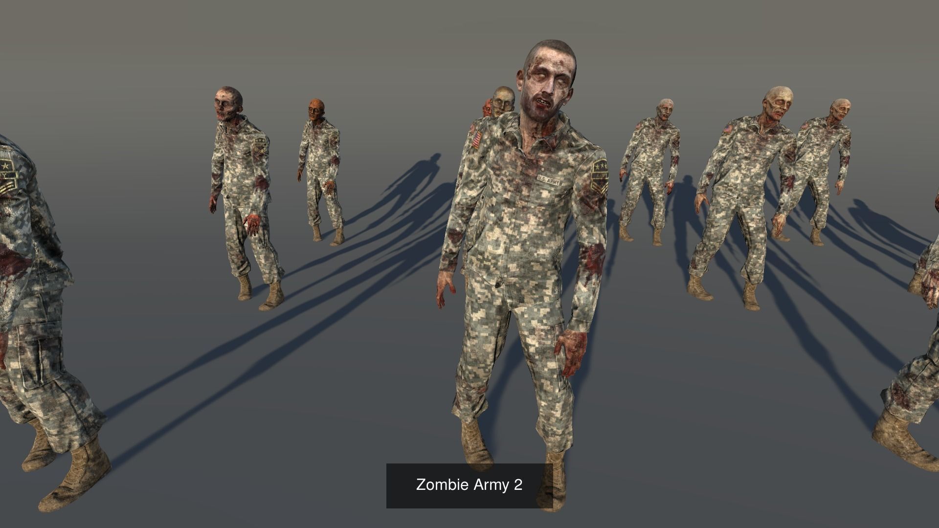 Zombies Army Bundle 3D Model Collection_2