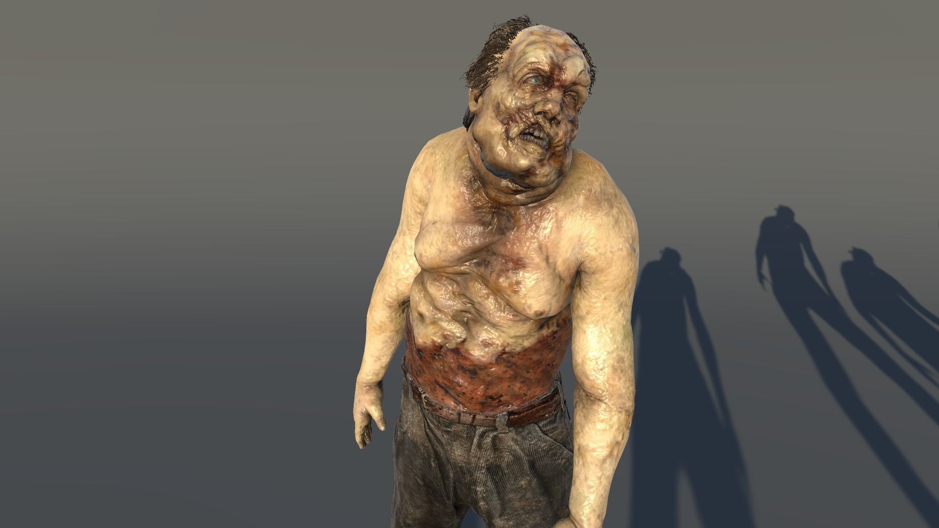 Zombie Drowned Low-poly 3D model_5