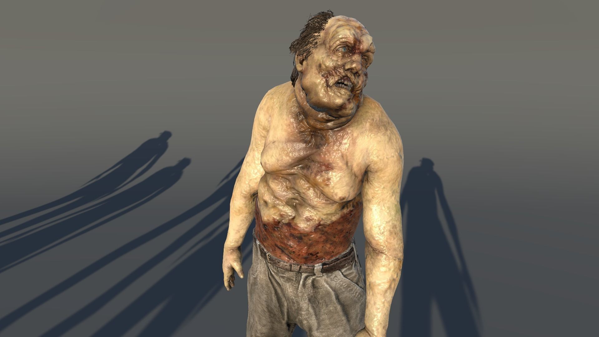 Zombie Drowned Low-poly 3D model_7