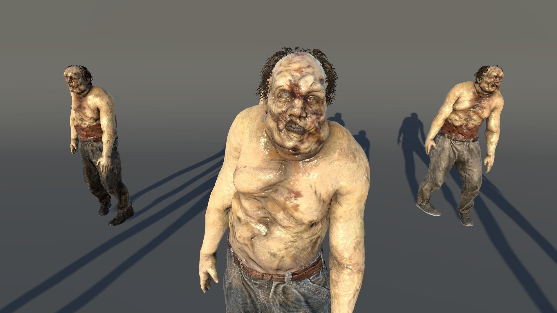 Zombie Drowned Low-poly 3D model_3