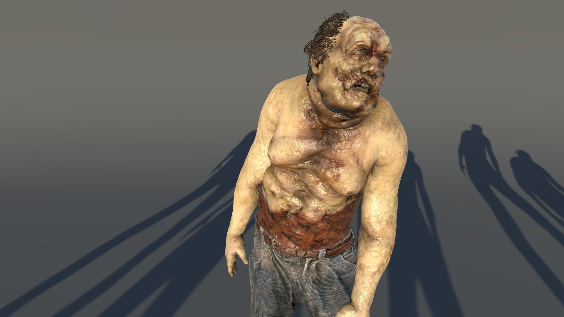 Zombie Drowned Low-poly 3D model_6
