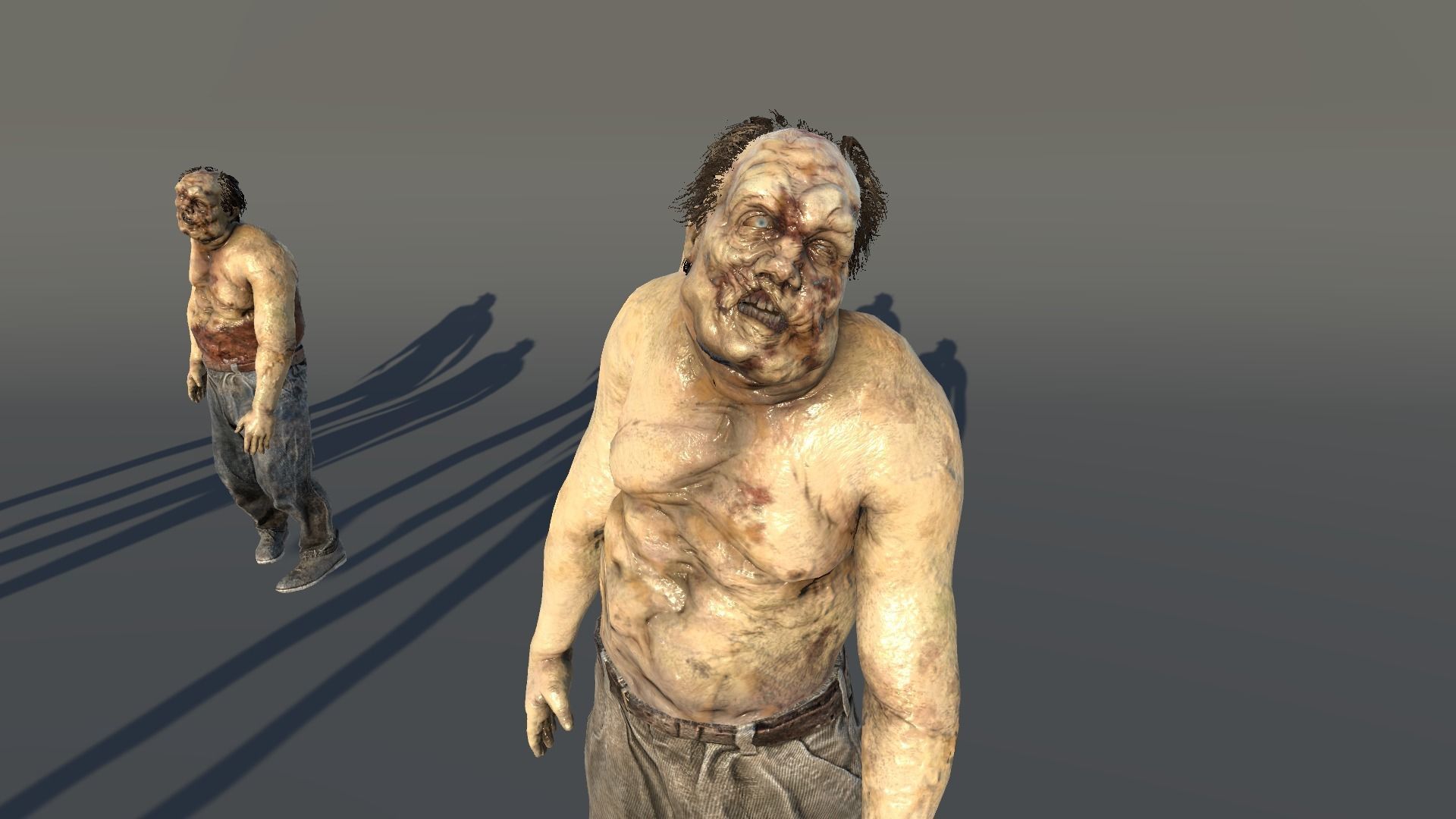 Zombie Drowned Low-poly 3D model_4