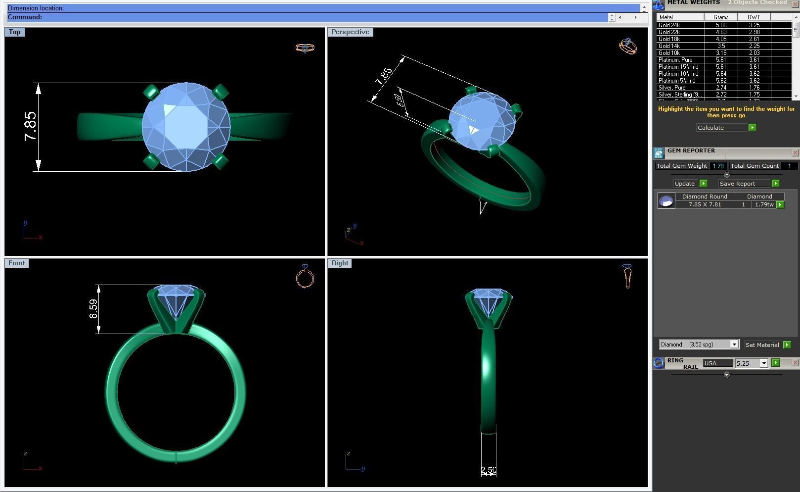 Albert Lin Diamond Ring 3D print model_5
