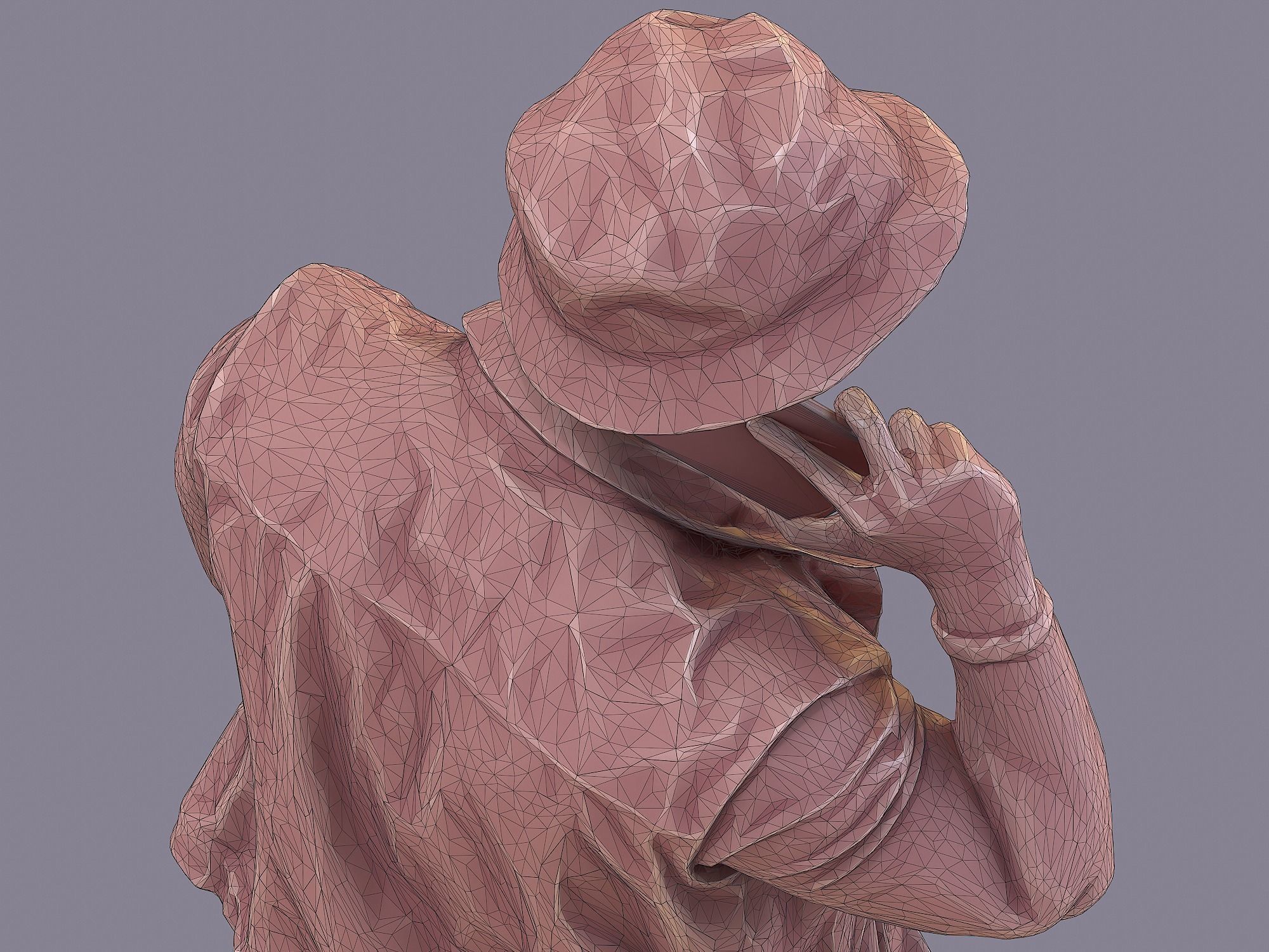 Dude Talking by Phone 3D model_17