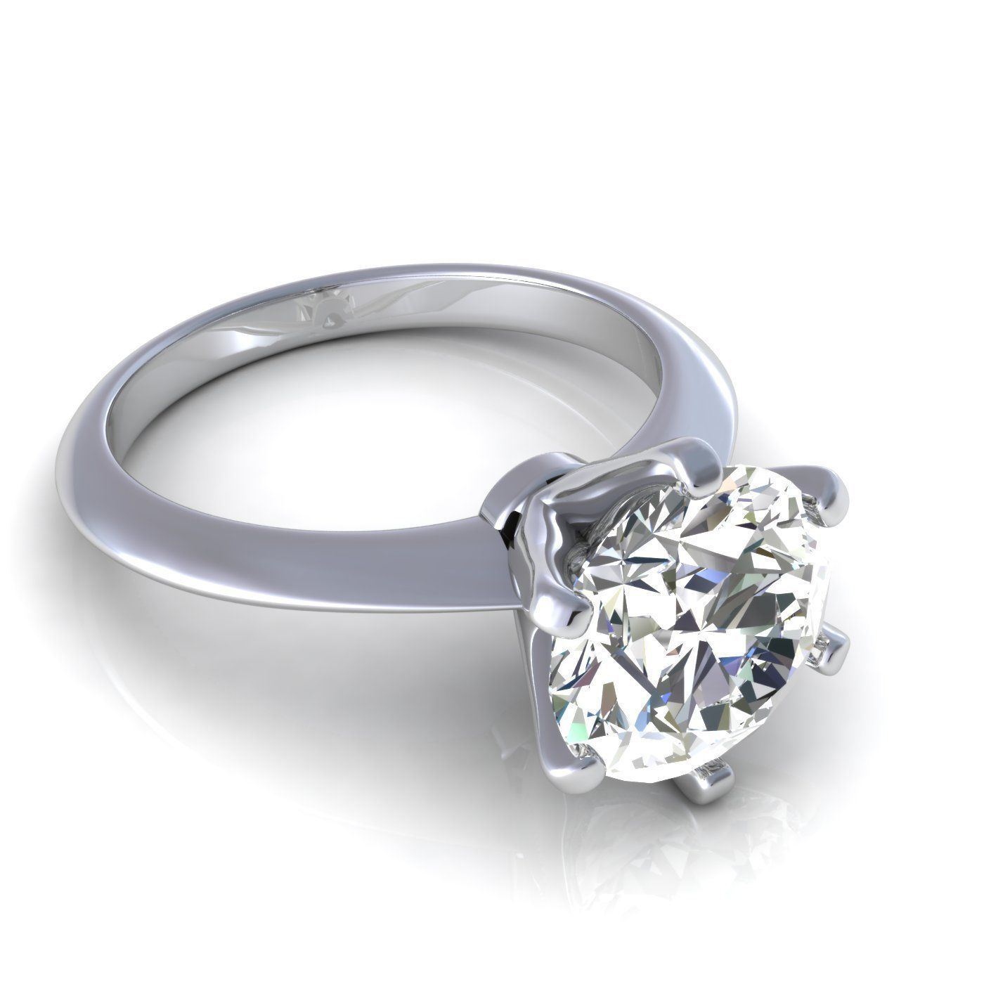 Tiffany Solitaire Diamond Ring 3D print model_4