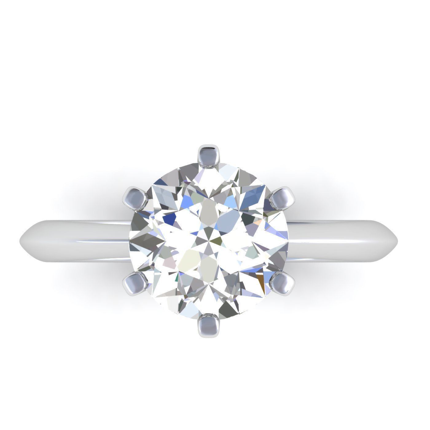 Tiffany Solitaire Diamond Ring 3D print model_2