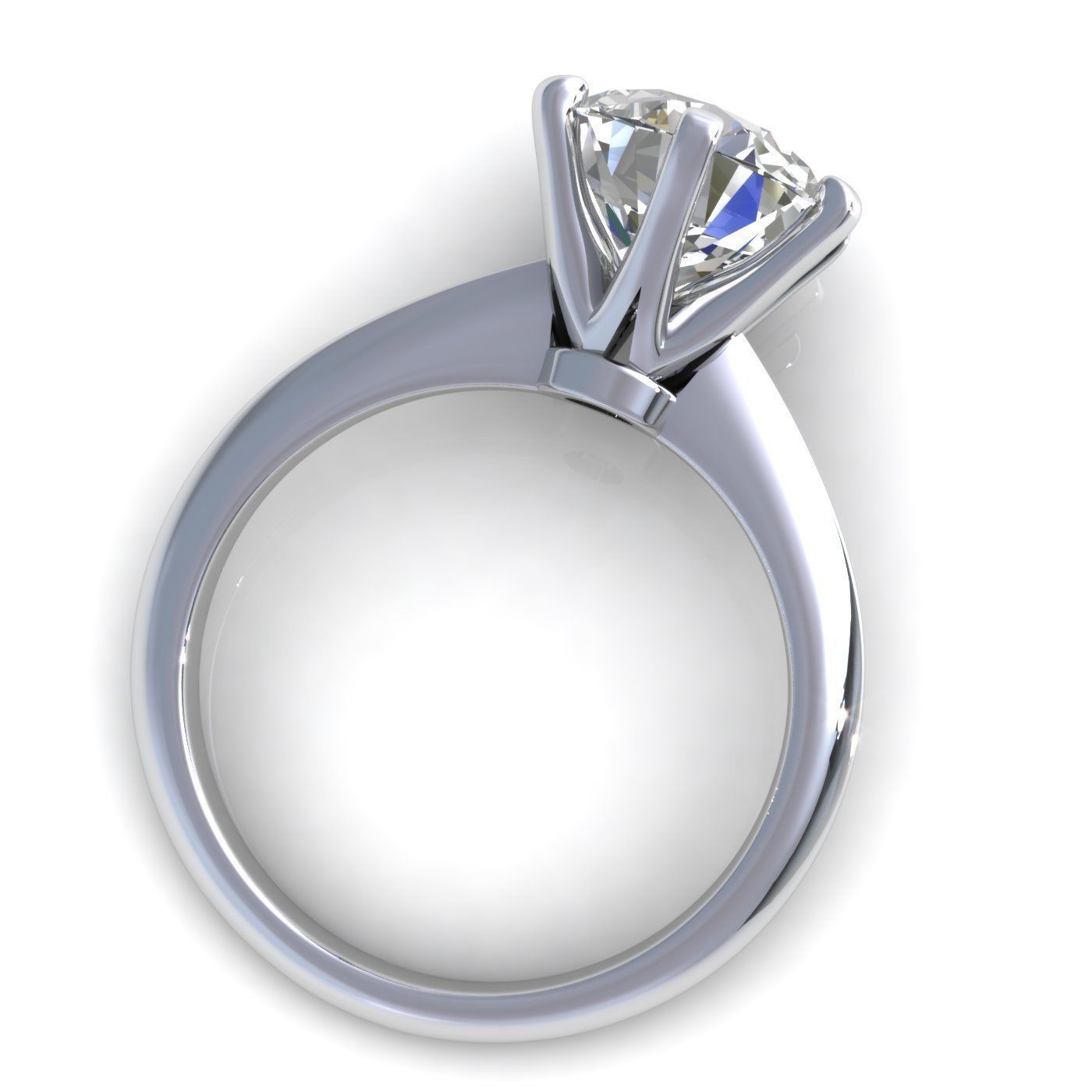 Tiffany Solitaire Diamond Ring 3D print model_1