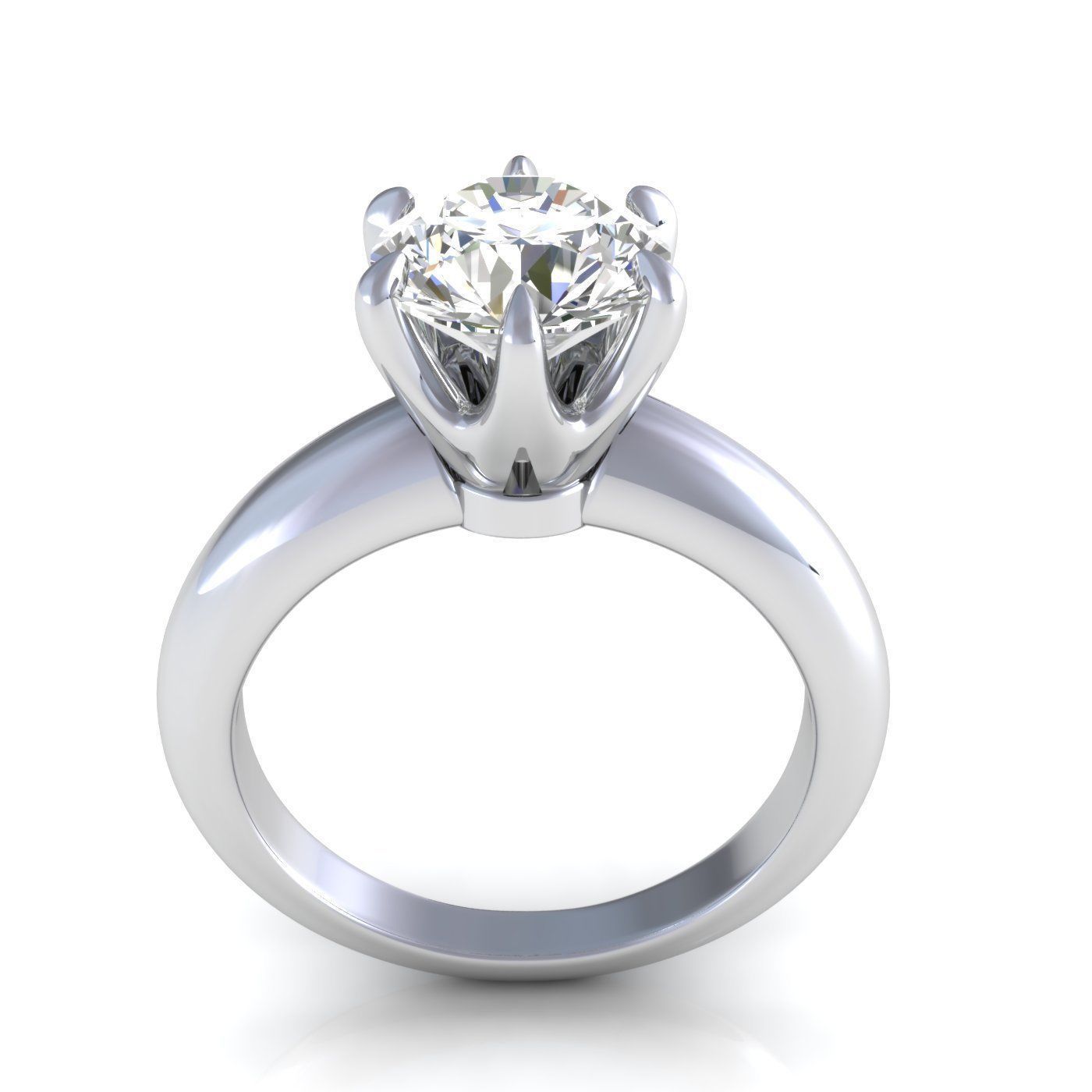  Yohan Kim Solitaire Diamond Ring 3D print model_1