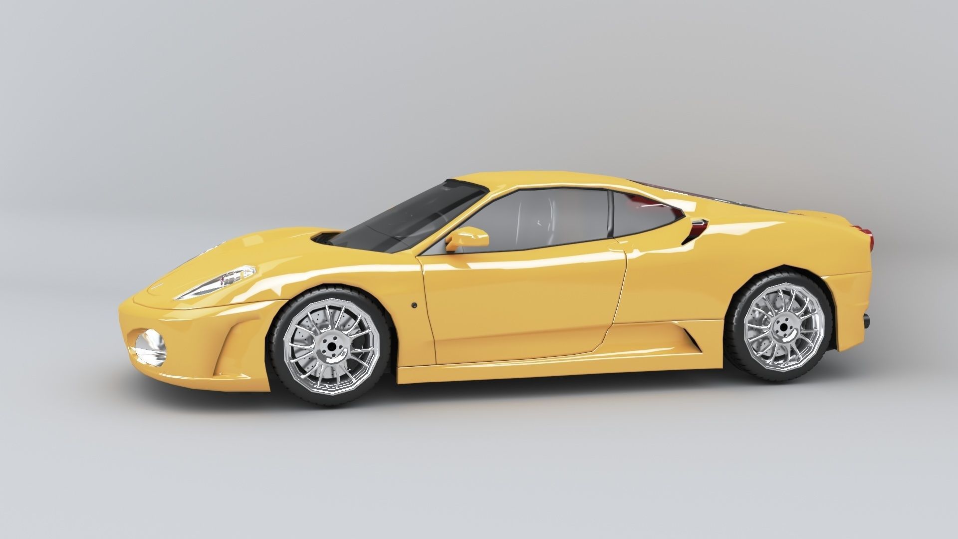 FERRARI F430 Low-poly 3D model_1