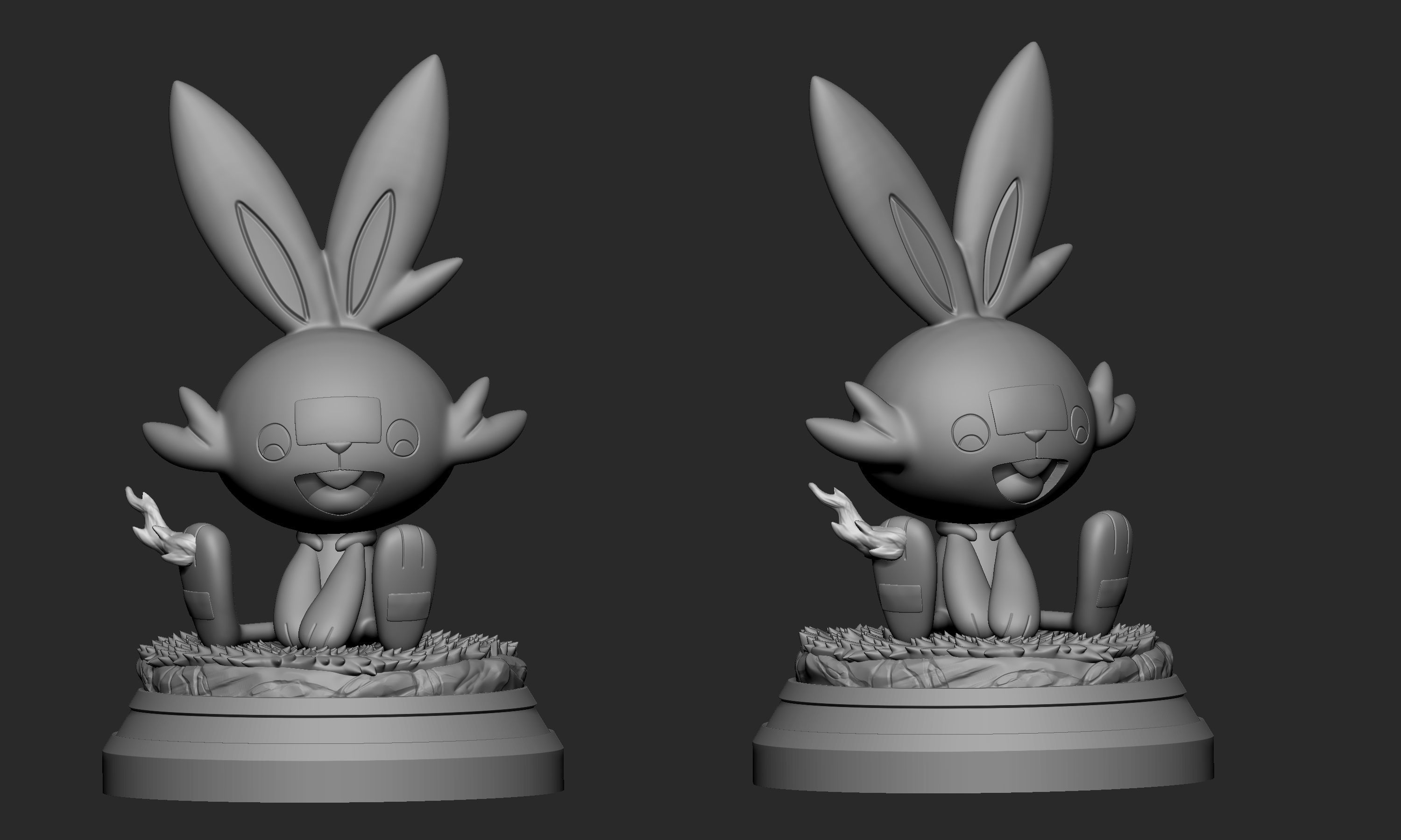 Pokemon - Scorbunny Figure 3D print model_4