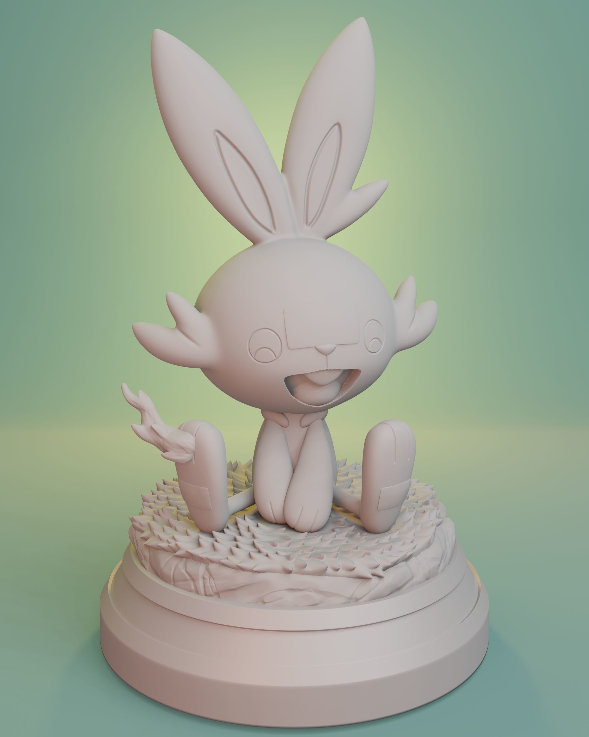 Pokemon - Scorbunny Figure 3D print model_1