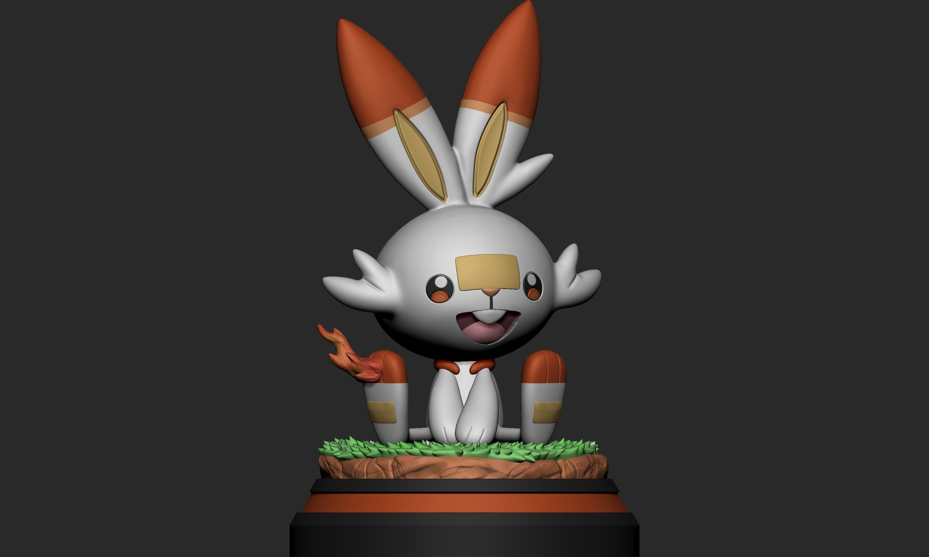 Pokemon - Scorbunny Figure 3D print model_2