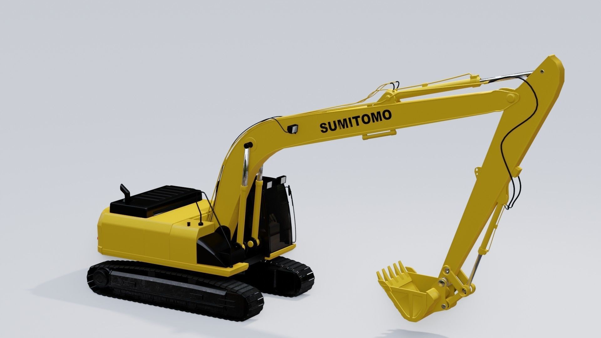 Model3D excavator Sumitomo SH200LC 3D model rigged | CGTrader