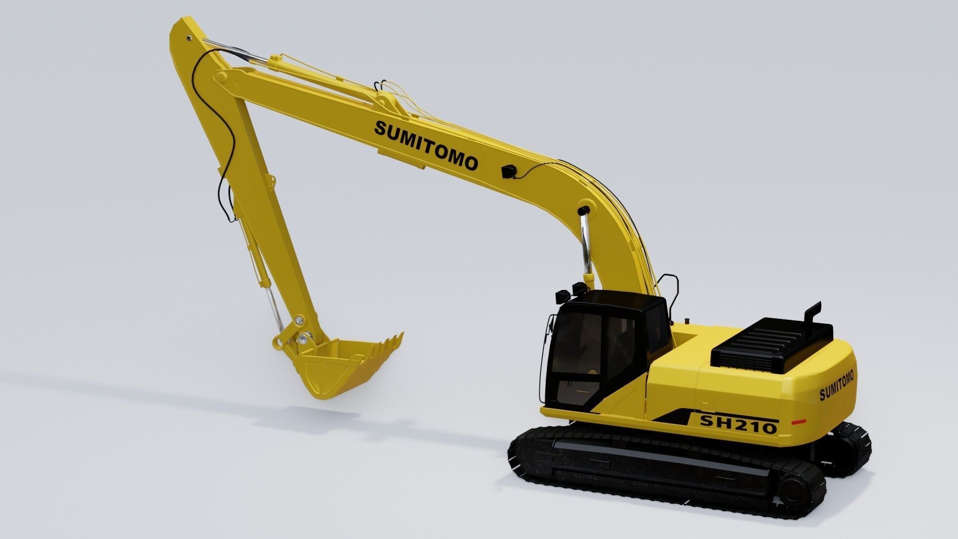 Model3D excavator Sumitomo SH200LC 3D model rigged | CGTrader