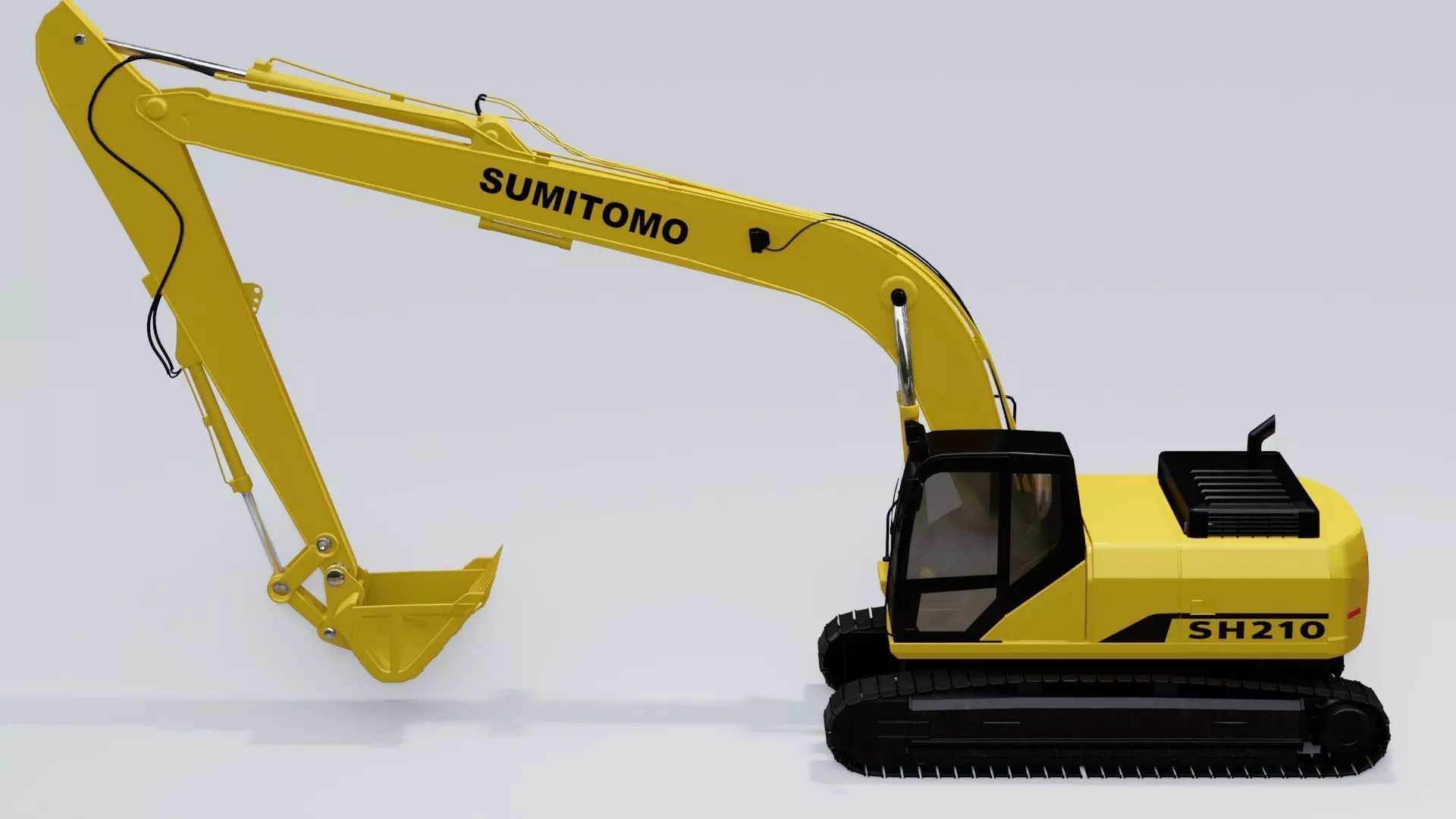 Model3D excavator Sumitomo SH200LC 3D model rigged | CGTrader