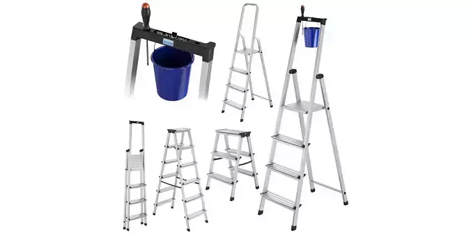 Step ladders set KRAUSE 3D model
