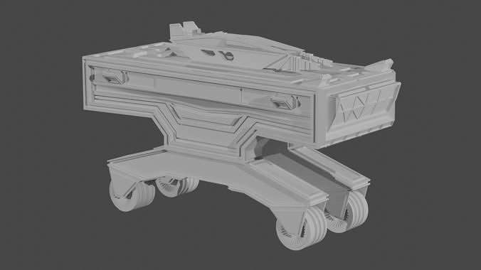 Military car Low-poly 3D model