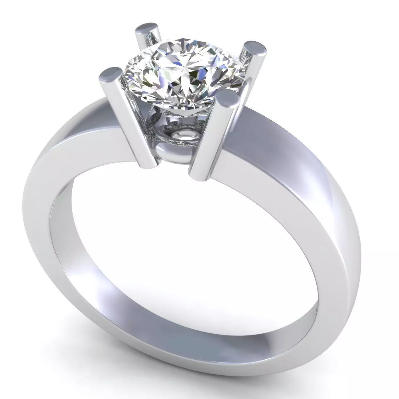 Kristian Sanchez Solitaire Diamond Ring 3D print model_0