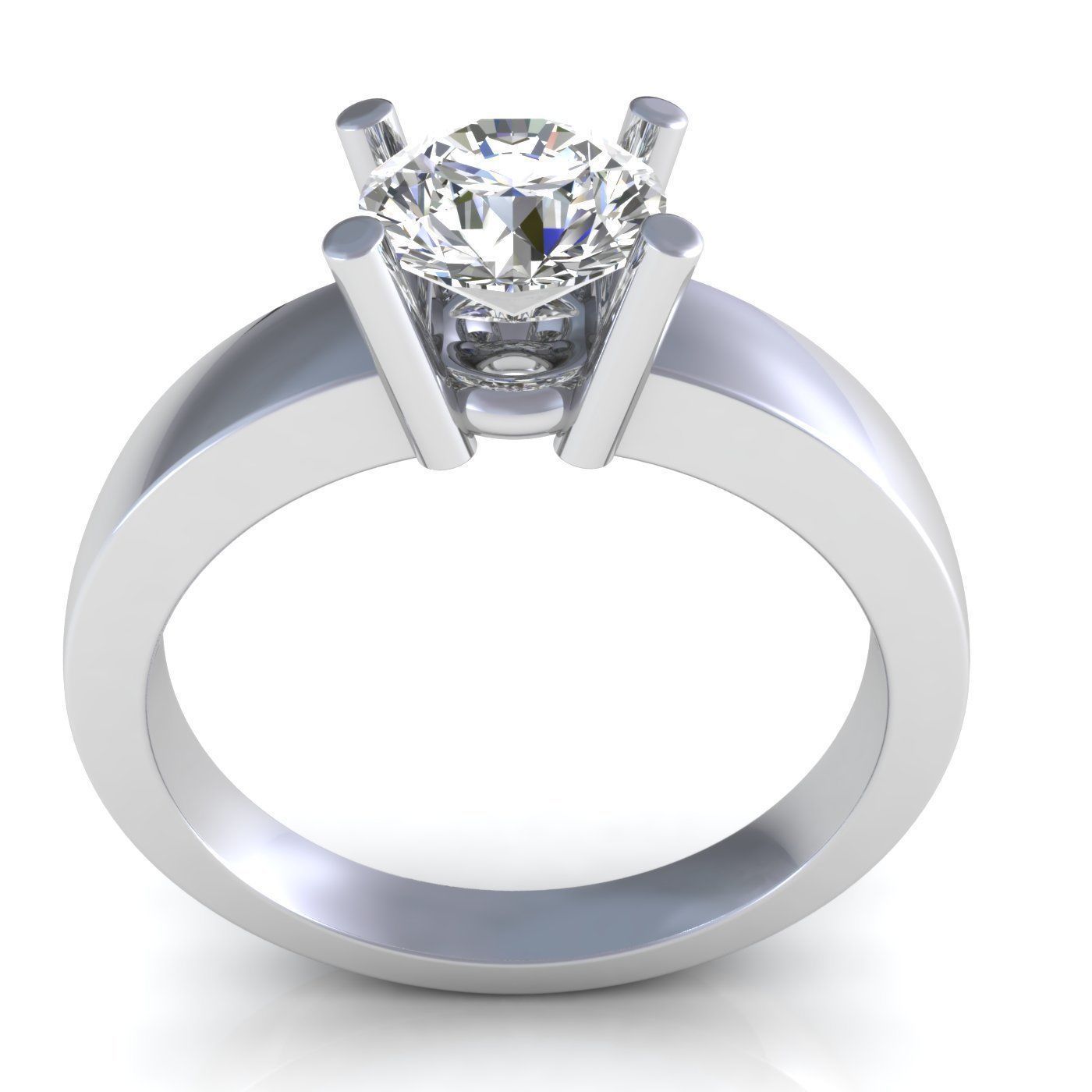 Kristian Sanchez Solitaire Diamond Ring 3D print model_1