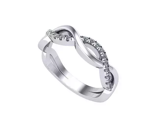 Braided Diamond Band