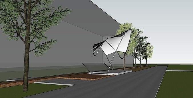 Road Side Shade 3D model