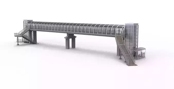 Overpass bridge 3D model