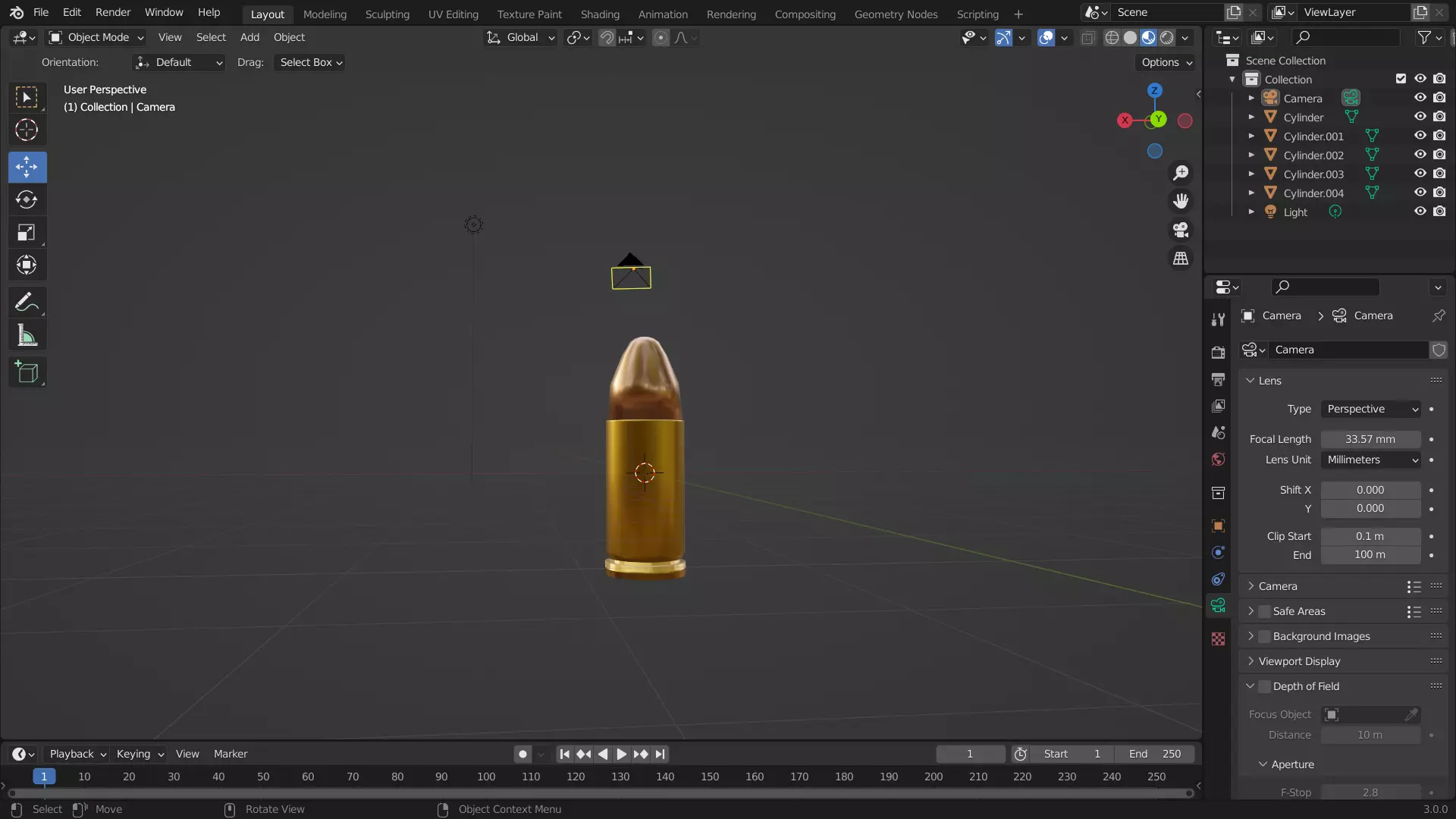 45 ACP Bullet Free 3D model_0