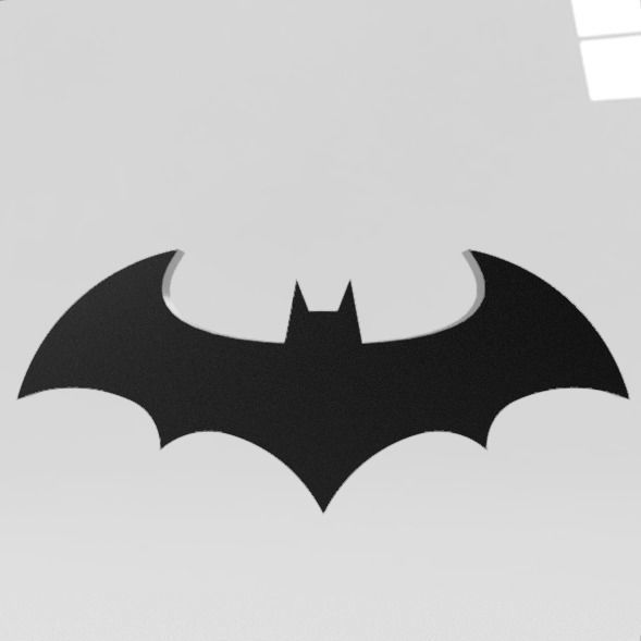 Batman logo 3D model_2