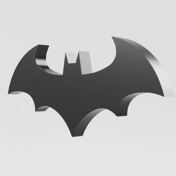 Batman logo 3D model_3