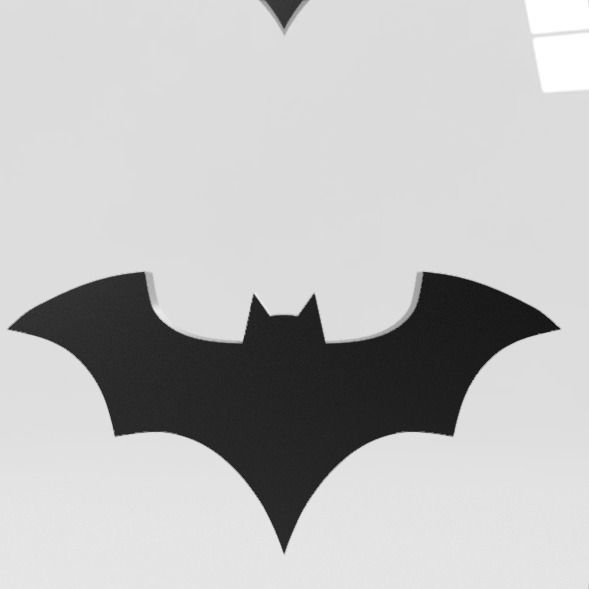 Batman logo 3D model_4