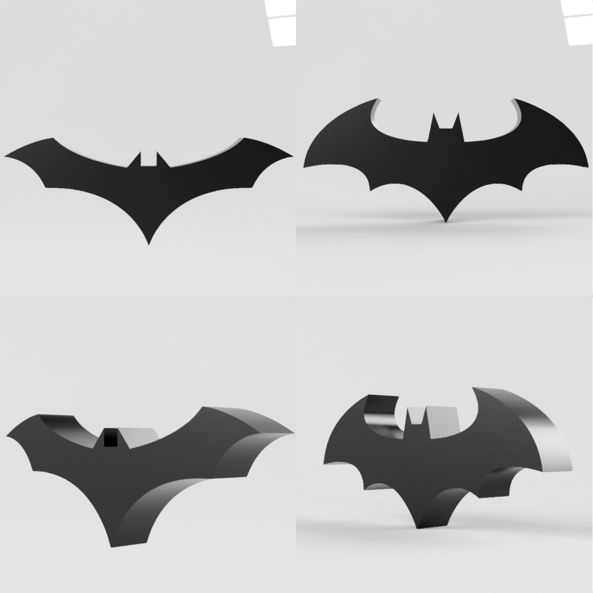 Batman logo 3D model_1