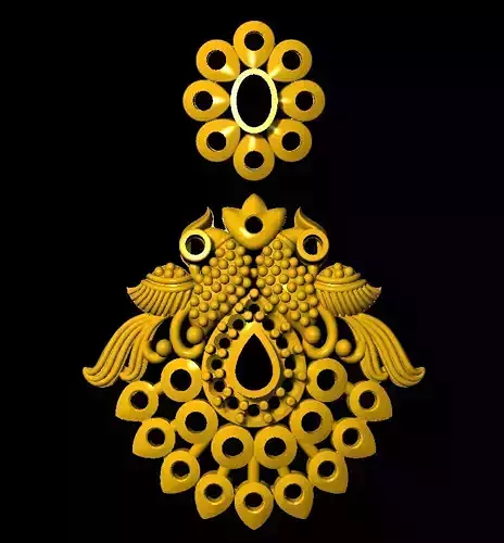 Earring gold jewelry design