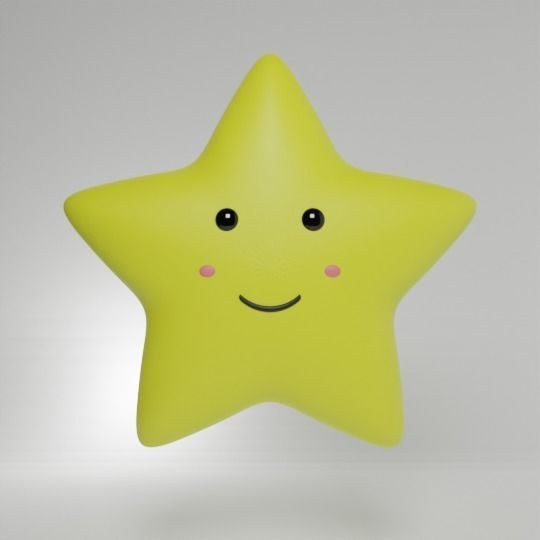 Cute Star Free 3D model_4