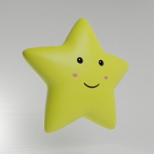 Cute Star Free 3D model_3