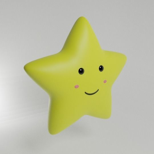 Cute Star Free 3D model_2