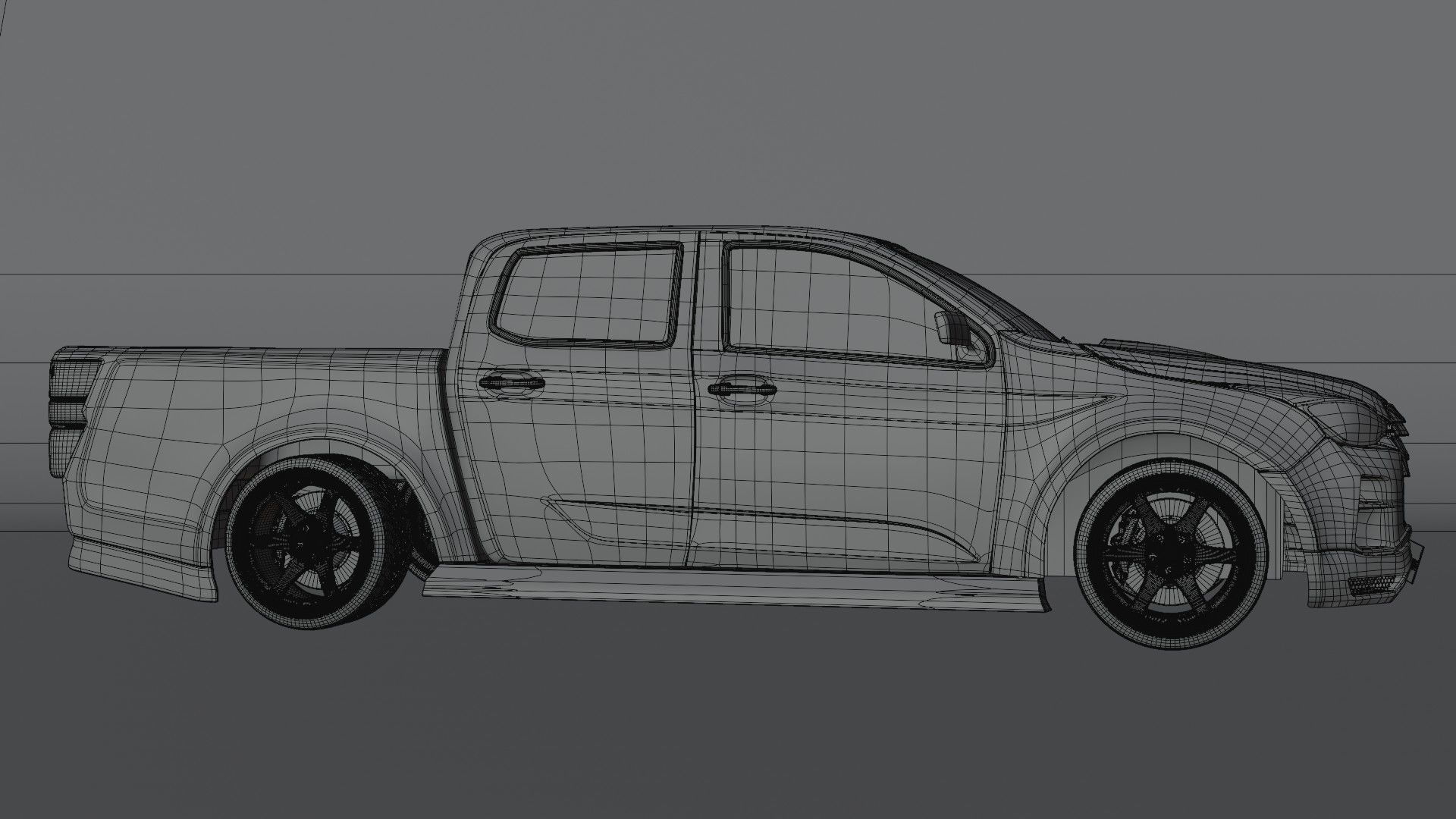 Model 3d Car D-max2020  Custom Cabon 3D model_5