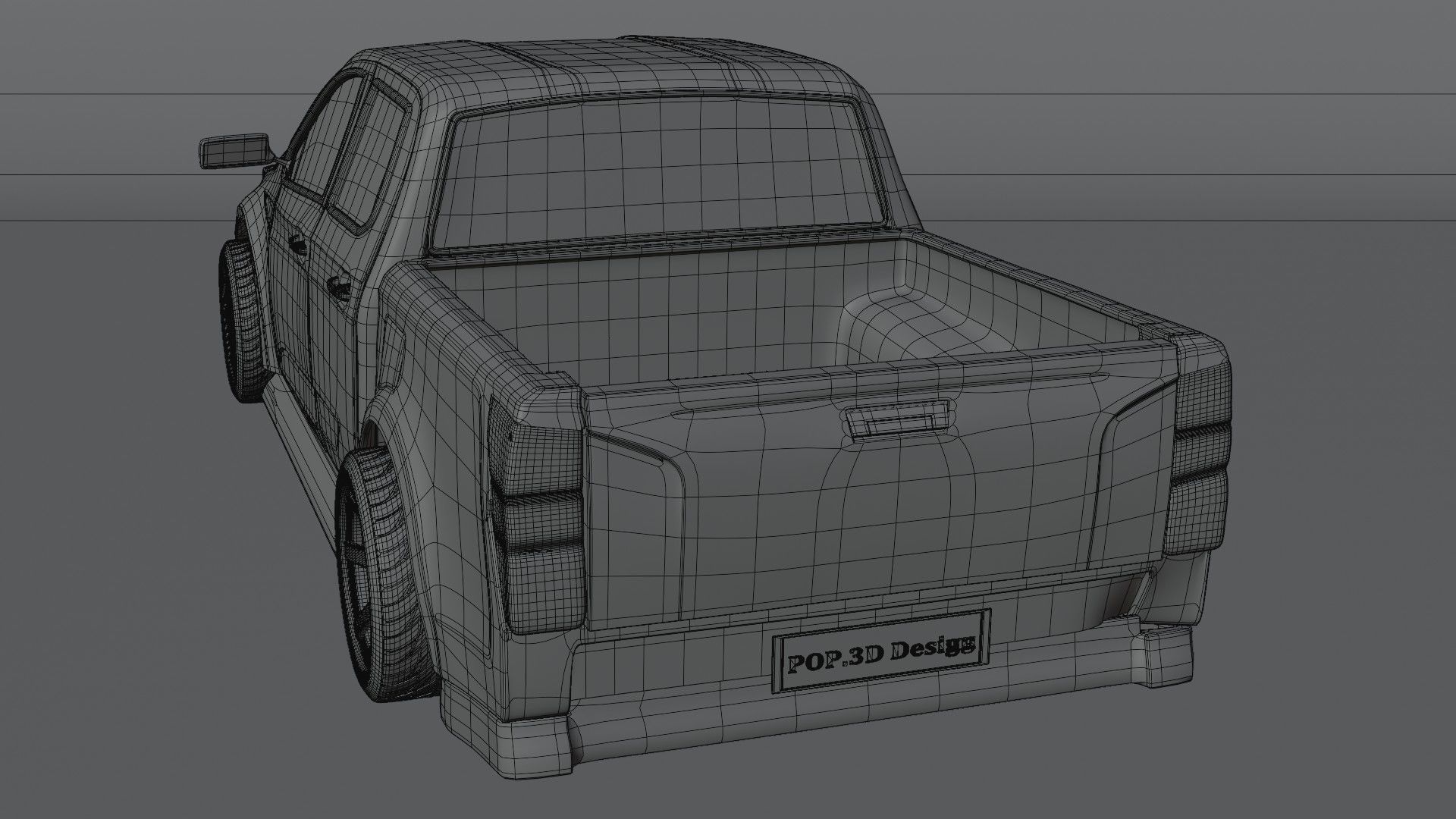 Model 3d Car D-max2020  Custom Cabon 3D model_9