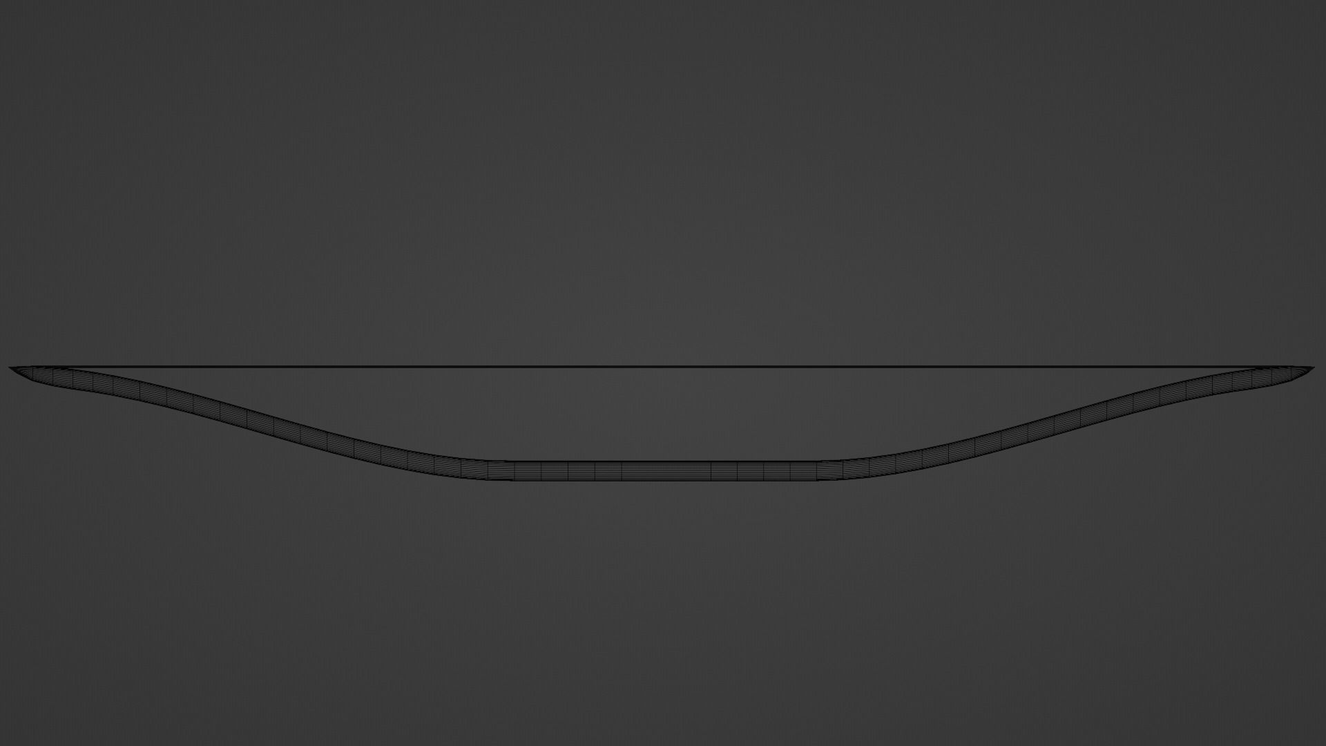 Longbow wooden stick Low-poly 3D model_5