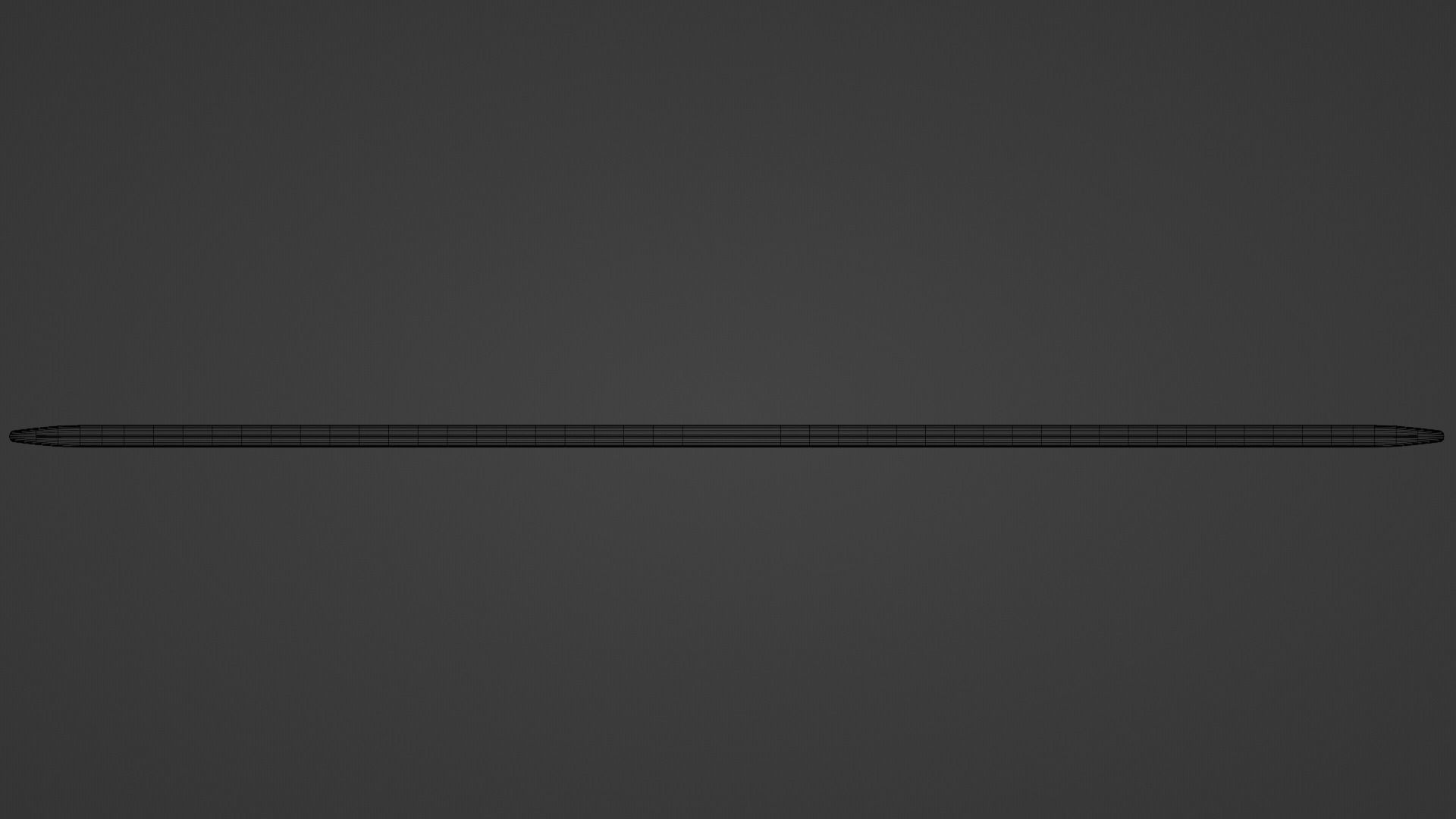 Longbow wooden stick Low-poly 3D model_6