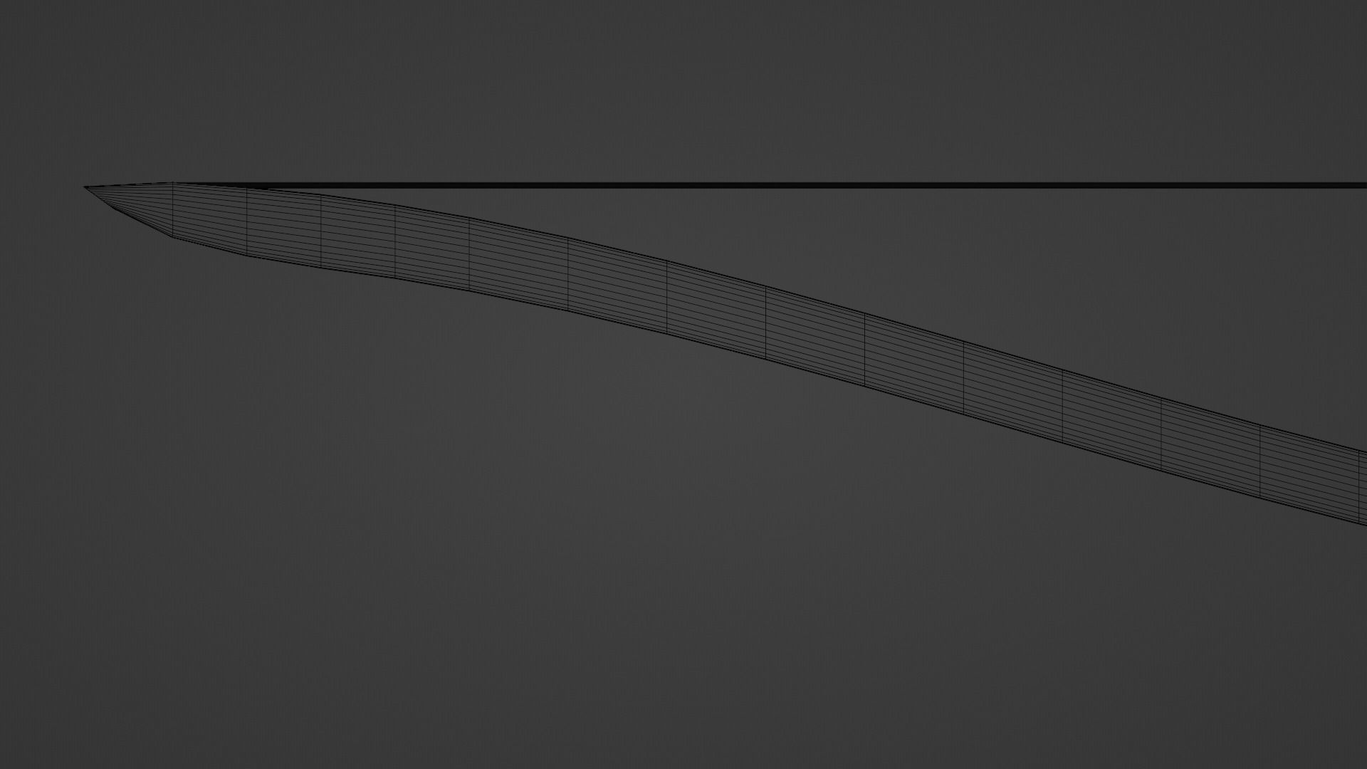 Longbow wooden stick Low-poly 3D model_8