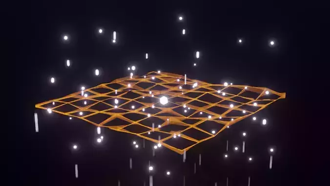 EQUALIZER net with light Low-poly 3D model