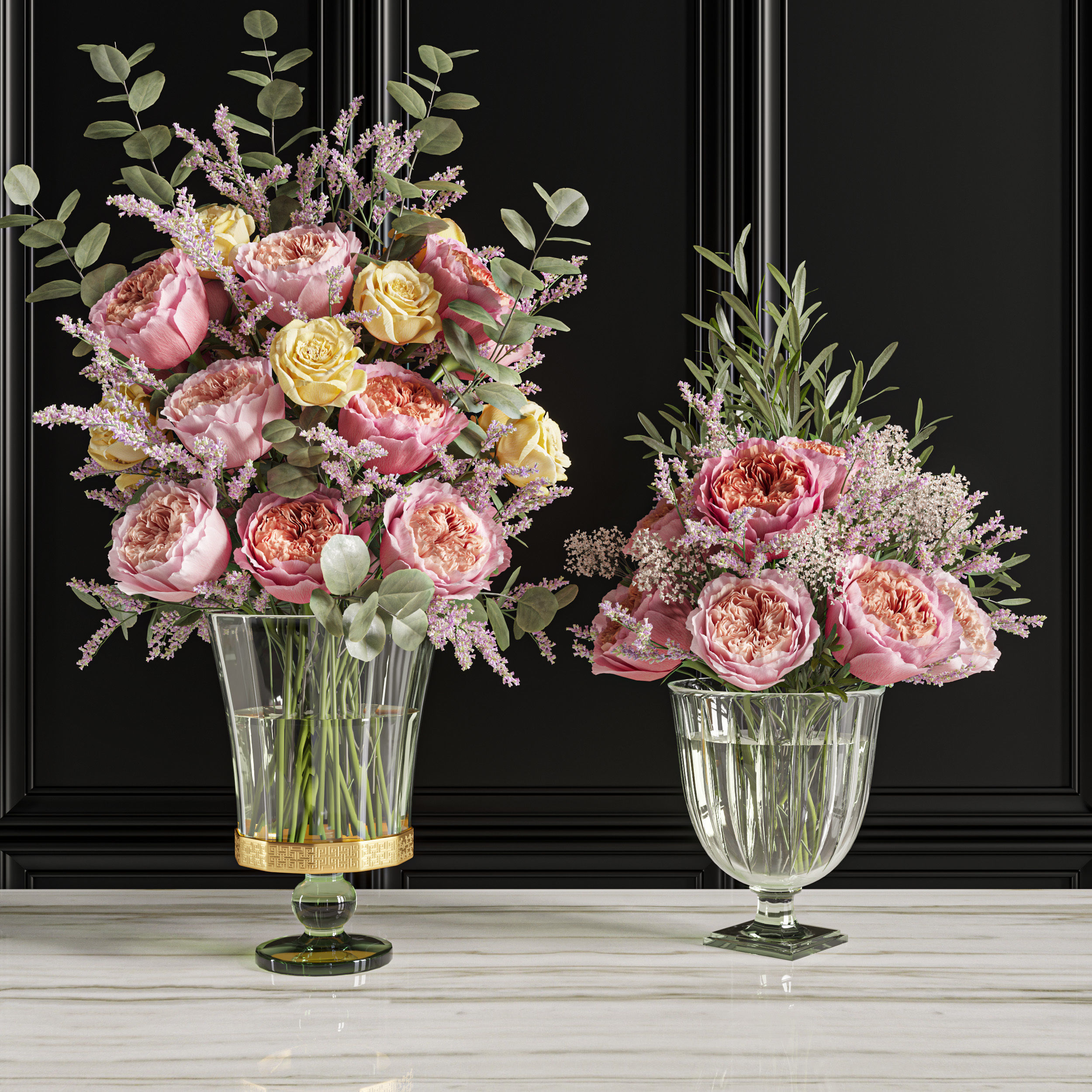 Flower Set 018 Rose Caspian 3D model_3