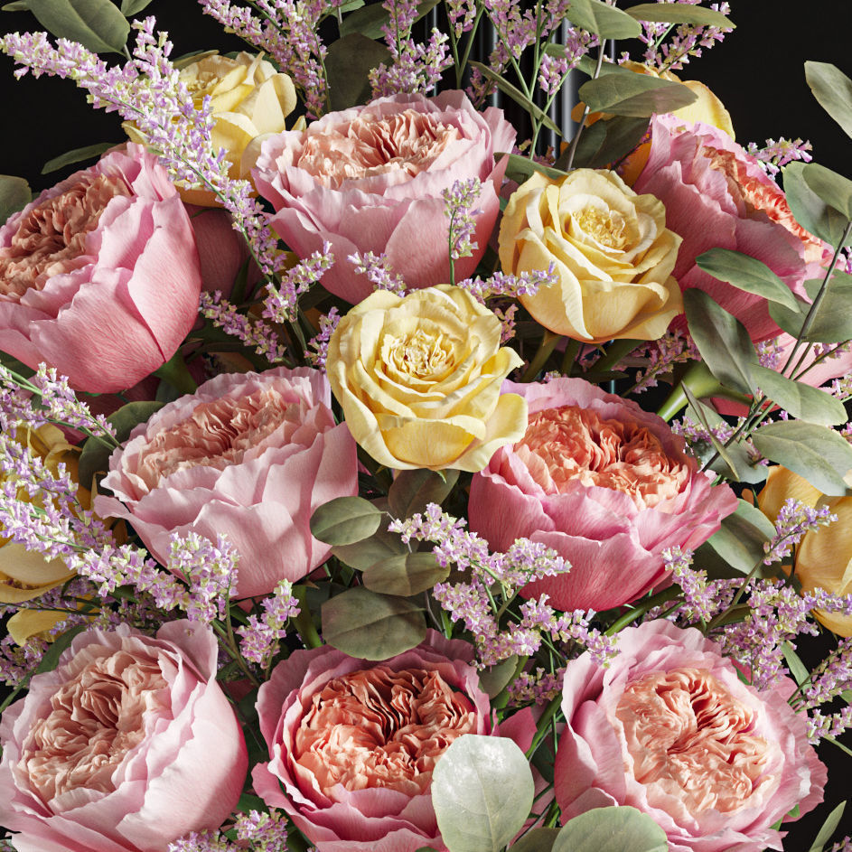 Flower Set 018 Rose Caspian 3D model_1