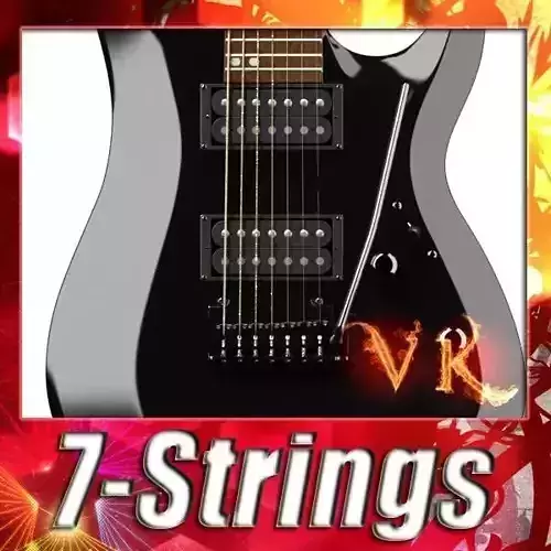 Electric Guitar 7 Strings High Detail